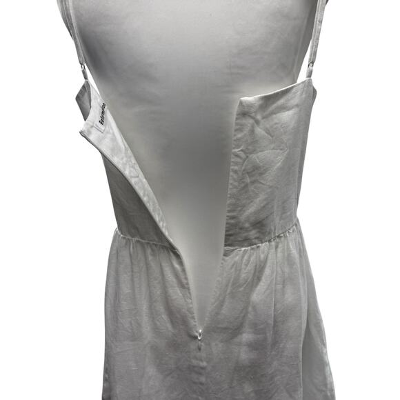 Reformation Velma White 100% Linen Short Sleeveless Sundress Mini Dress Size 12 - Picture 7 of 10
